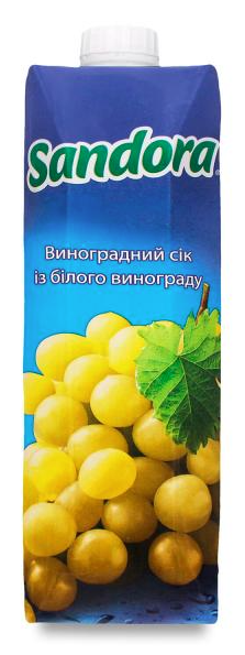 Сік Виноградний білий ТМ Sandora 0.95л